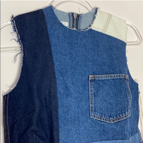 GRLFRND DENIM Heidi Patchwork Dress NWT - Picture 4 of 7